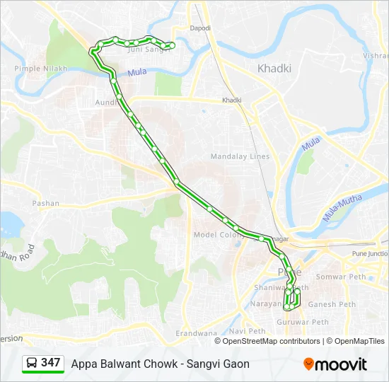 347 Bus Line Map