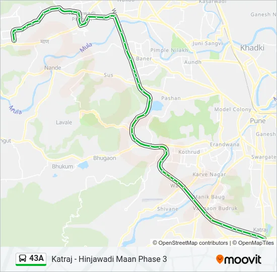 43A Bus Line Map
