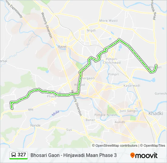 327 Bus Line Map