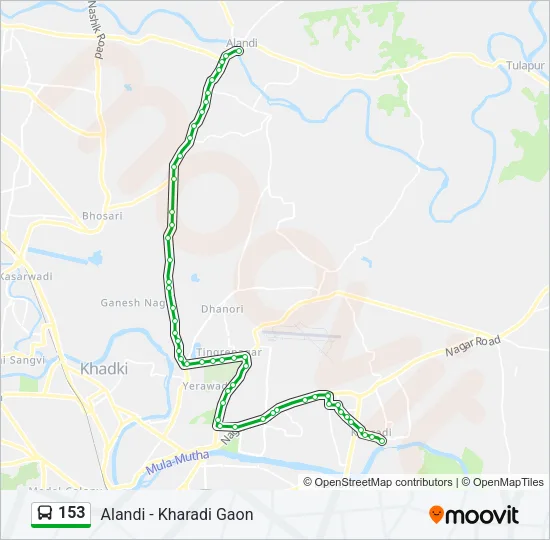 153 Bus Line Map