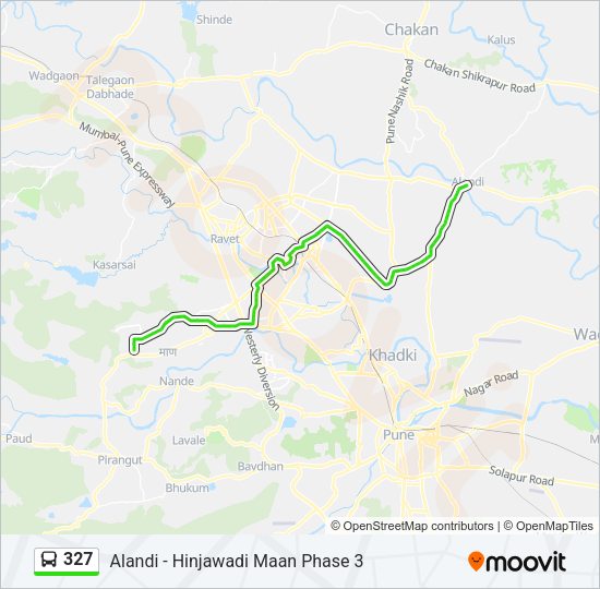 327 bus Line Map