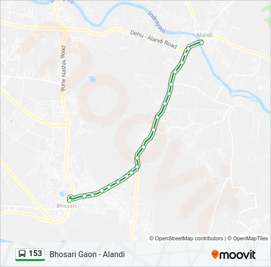 153 Bus Line Map