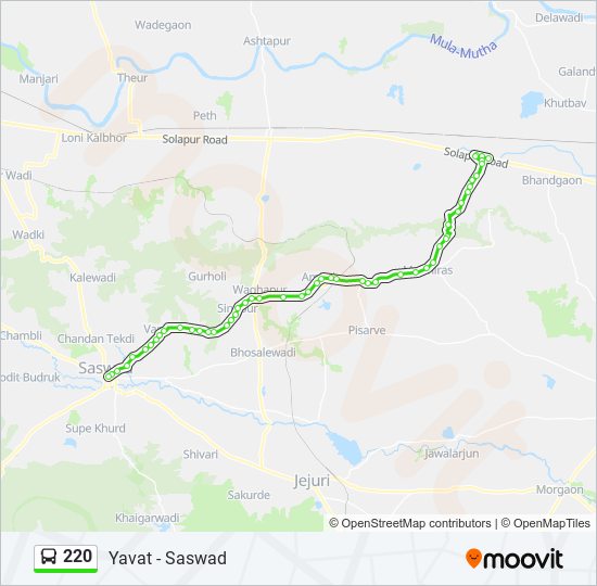 220 bus Line Map