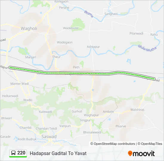 220 Bus Line Map