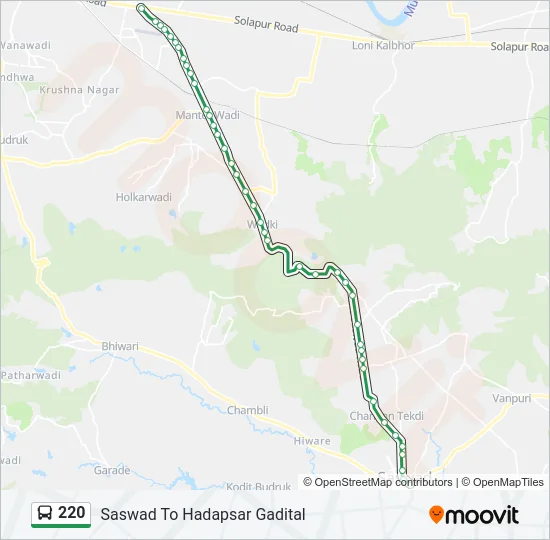 220 Bus Line Map