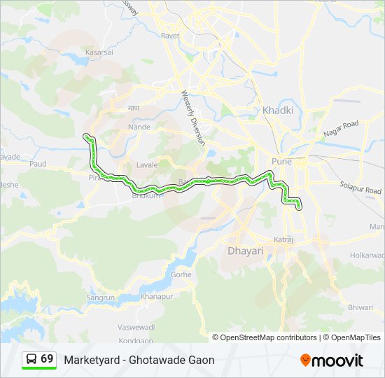 69 Bus Line Map