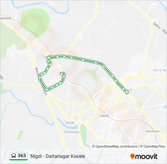 363 Bus Line Map