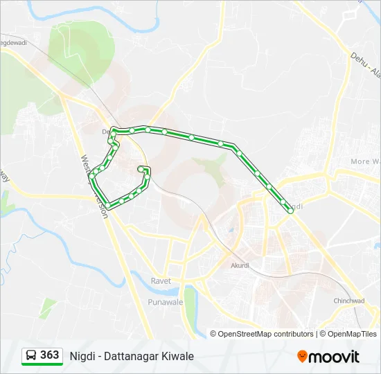 363 Bus Line Map