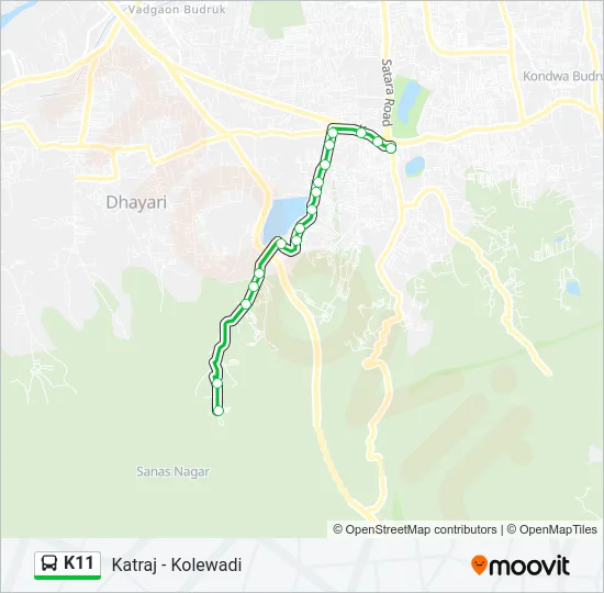 K11 Bus Line Map