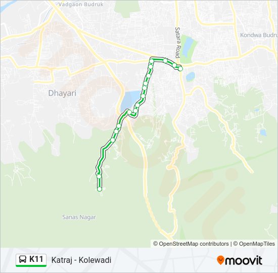 K11 Bus Line Map