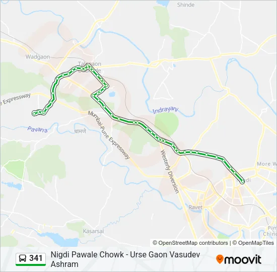 341 Bus Line Map