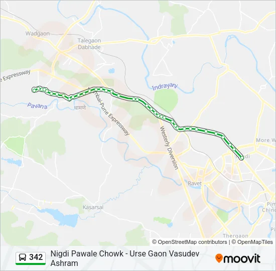 342 Bus Line Map