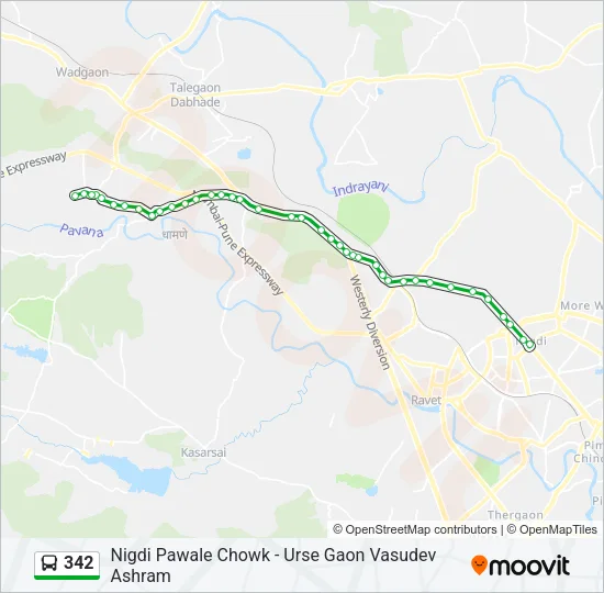 342 Bus Line Map
