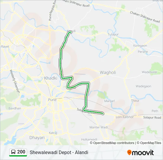 200 Bus Line Map