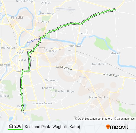 236 bus Line Map