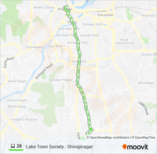 28 Bus Line Map