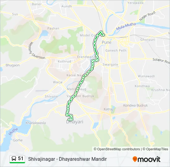 51 Bus Line Map