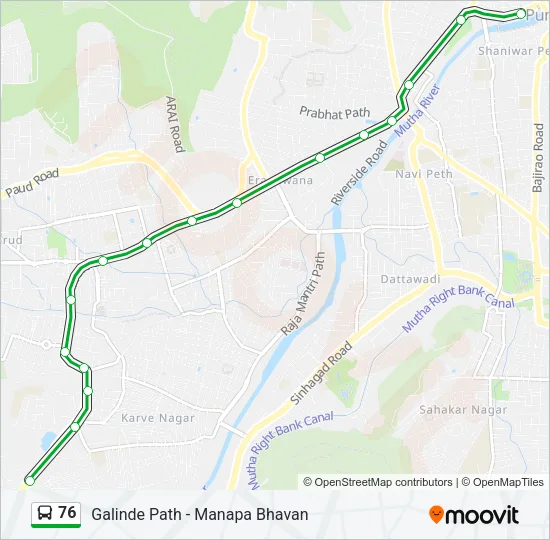 76 Bus Line Map
