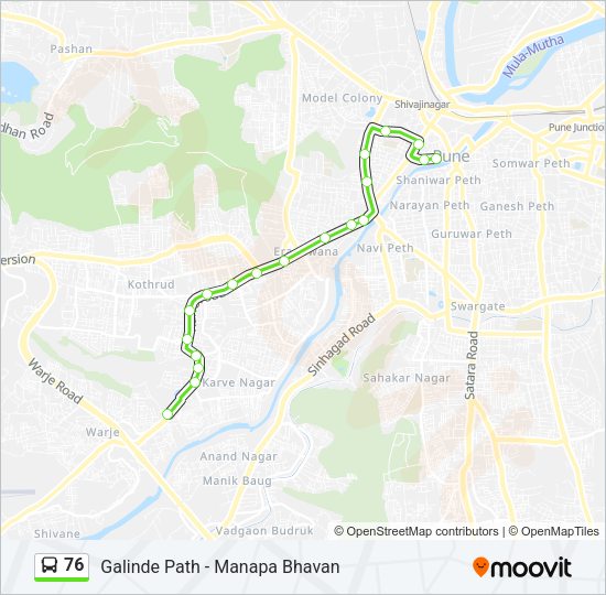 76 Bus Line Map