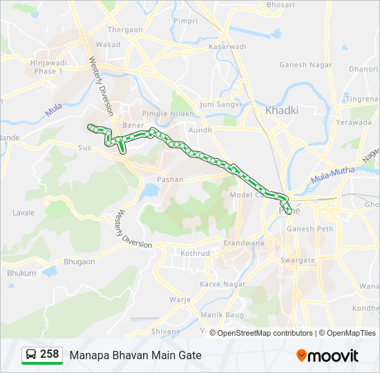 258 Bus Line Map