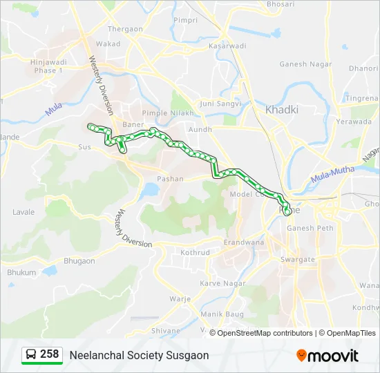 258 Bus Line Map