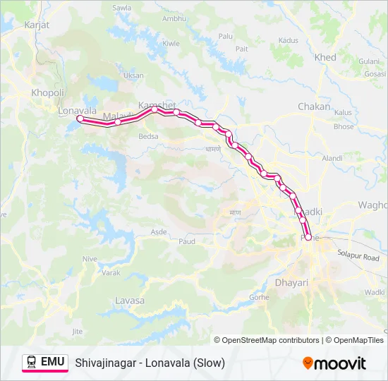 EMU Train Line Map