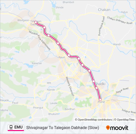 EMU Train Line Map