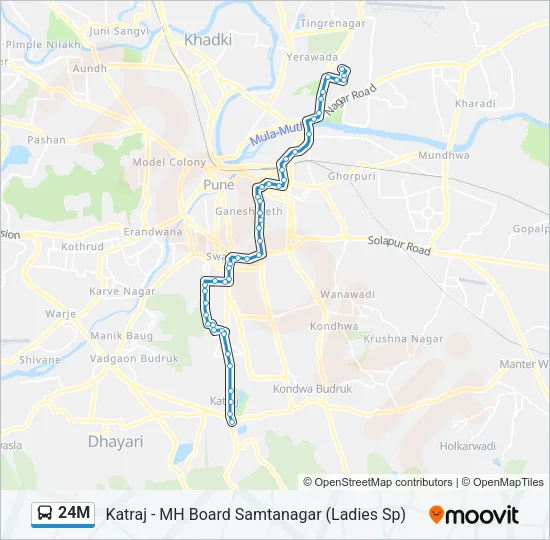 24M Bus Line Map
