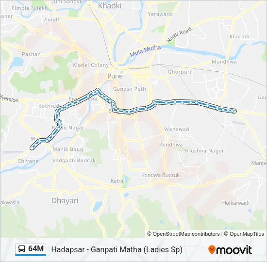 64M Bus Line Map