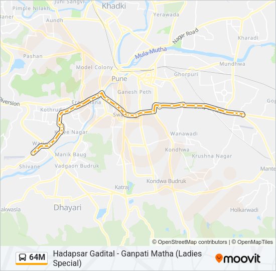 64M bus Line Map