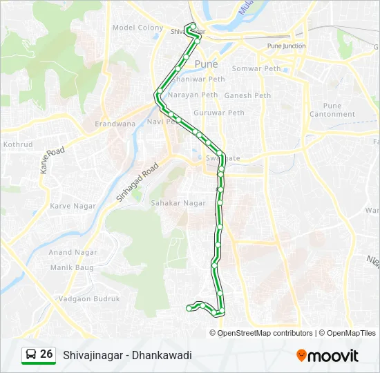 26 Bus Line Map