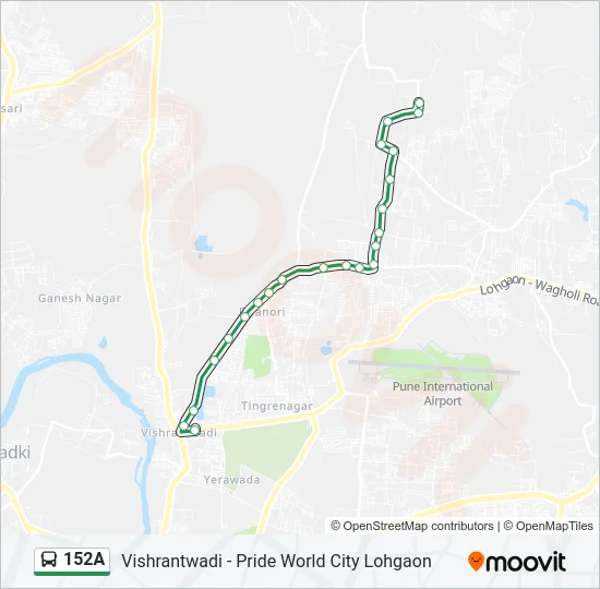 152A Bus Line Map