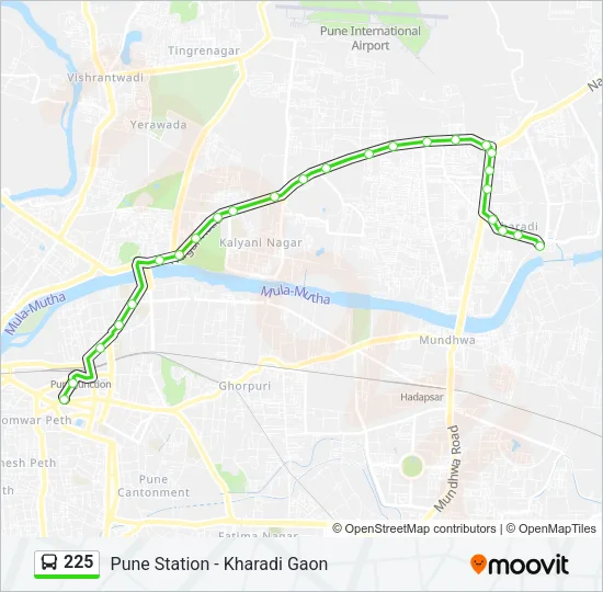 225 Bus Line Map