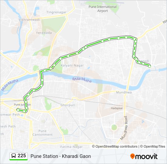 225 Bus Line Map