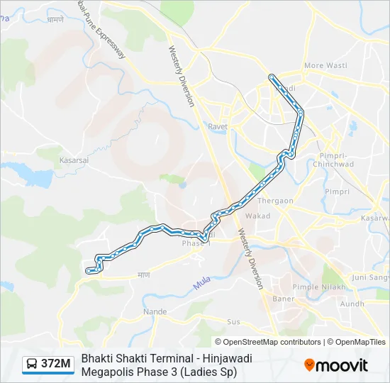 372M Bus Line Map