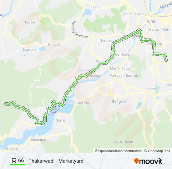 66 Bus Line Map