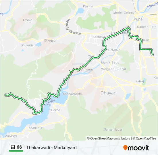 66 Bus Line Map
