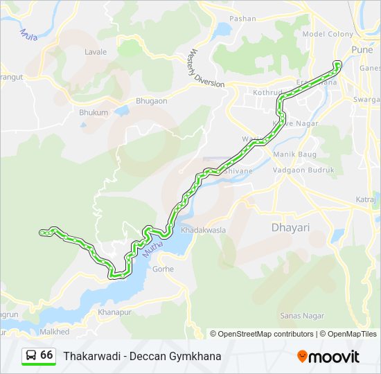 66 Bus Line Map