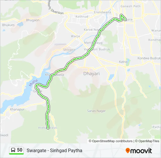 50 Bus Line Map