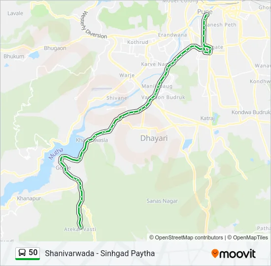 50 Bus Line Map