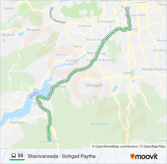 50 Bus Line Map