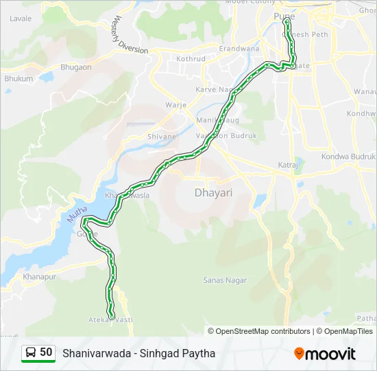 50 Bus Line Map