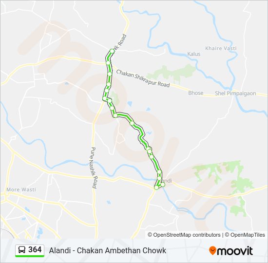 364 Bus Line Map