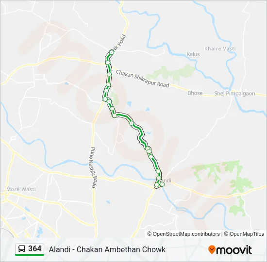 364 Bus Line Map