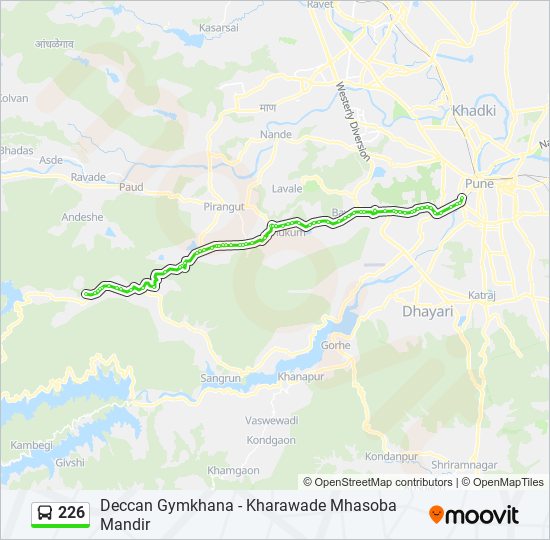 226 bus Line Map