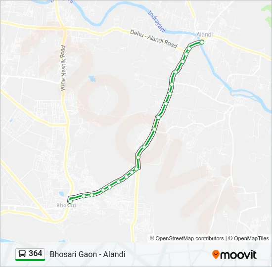 364 Bus Line Map