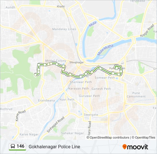 146 bus Line Map