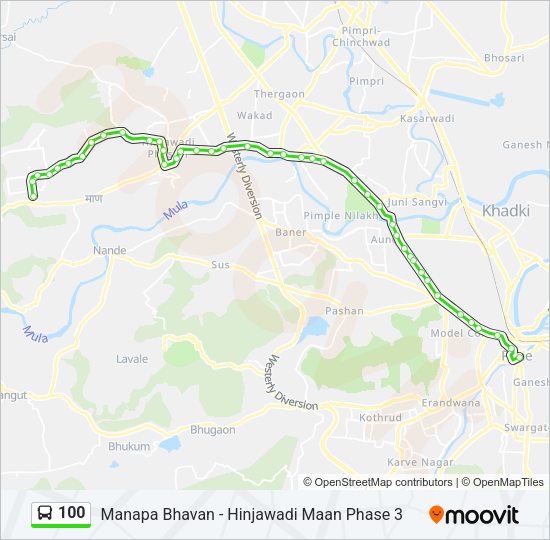 100 Bus Line Map