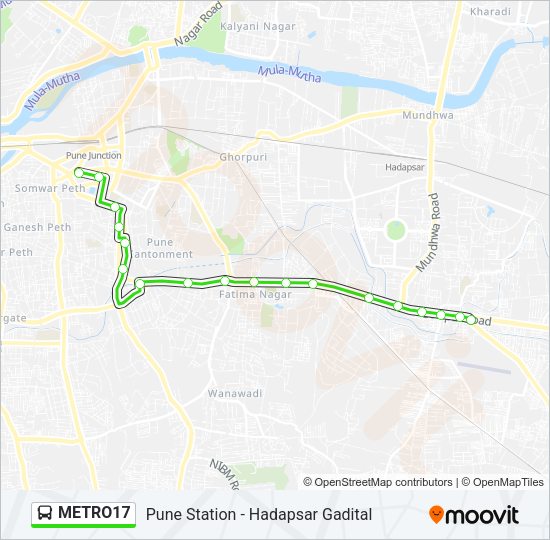 METRO17 bus Line Map