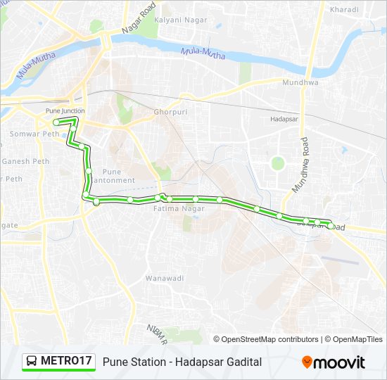 METRO17 Bus Line Map